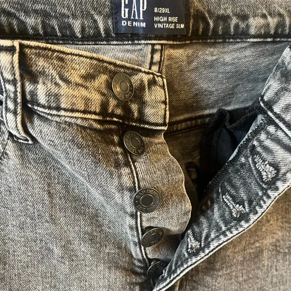 GAP Tall High Rise Vintage Slim Jeans | Size 8 Extra Long - Picture 4 of 10
